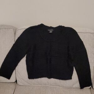 Sweater Project Black Crop Top Sweater